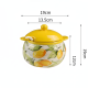 Lemon Pattern Porcelain Sugar Bowl Large